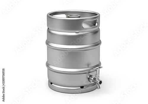 Stainless steel keg with dispensing tap