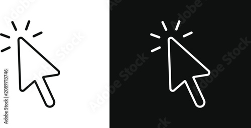 Cuadro en lienzo click cursor icon set