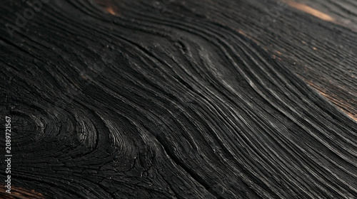 Dark shou sugi ban charred wood texture for premium design