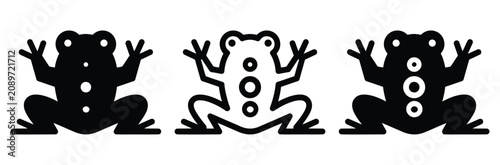Foto Frog icon vector set