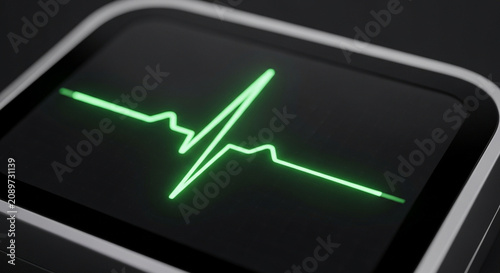 Electrocardiogram EKG Heartbeat Monitor Display