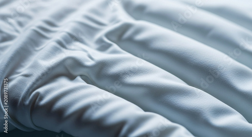 Abstract white fabric texture with soft shadows and light reflections