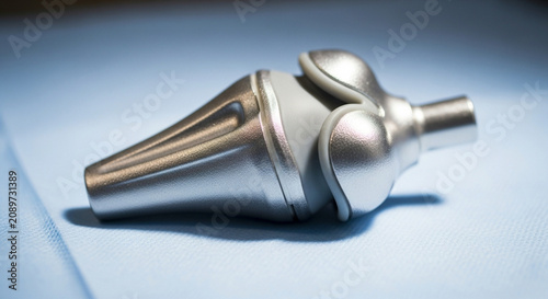 Artificial Knee Joint Implant, Metal Prosthesis, Orthopedic Surgery