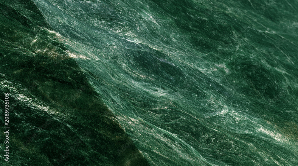 Fototapeta premium Emerald Water Texture: A close-up view of a deep green textured water surface, with intricate patterns and flowing lines creating a sense of depth and movement, reflecting the beauty of nature's art.