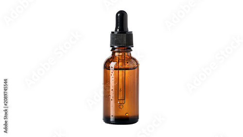 Cuadro en lienzo Small medical amber glass ampoule vial bottle placeholder isolated on a transpar