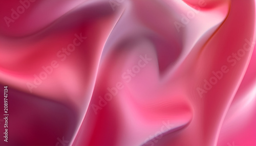 Soft Fabric Texture Close Up with Smooth Pink Gradient and Folds in Abstract Style