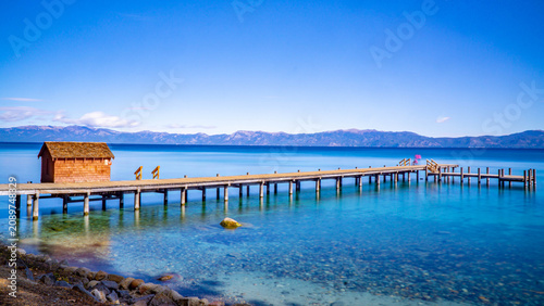Obraz na plátně wooden pier on the lake