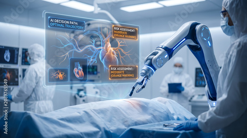 Futuristic Robotic Surgery in High-Tech Operating Room