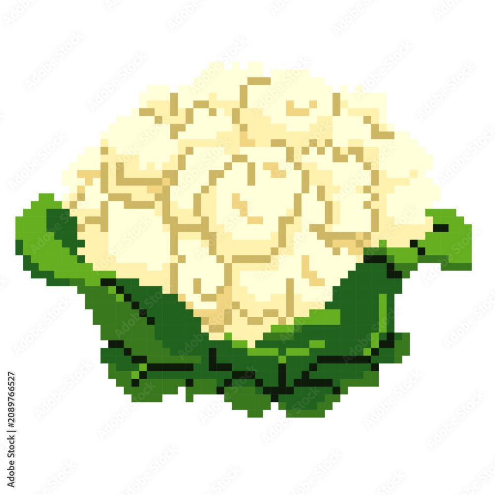 Fototapeta premium Clauliflower Pixel Art - Pixel Art Sample 1024 x 1024