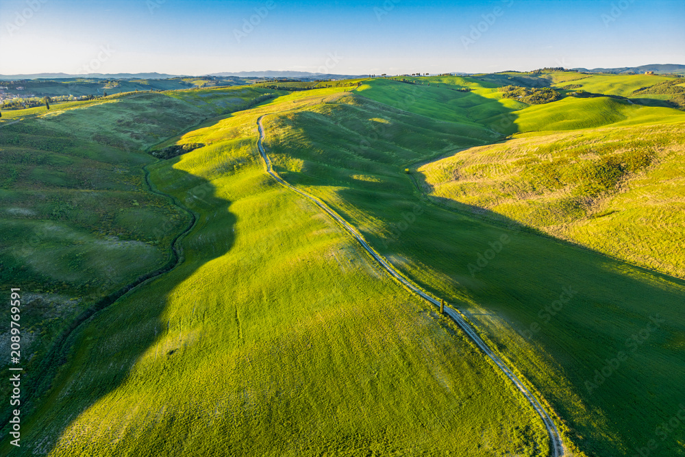 Fototapeta premium The Val d Orcia landscape in Tuscany of Italy