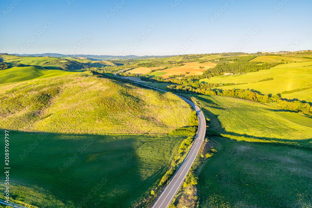 Obraz premium The Val d Orcia landscape in Tuscany of Italy