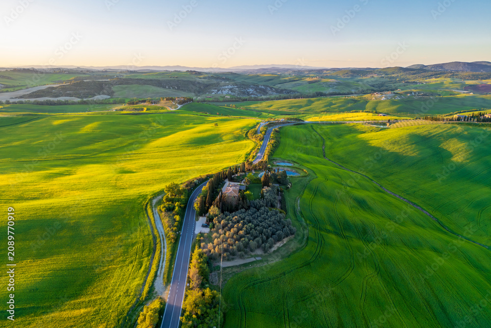 Obraz premium The Val d Orcia landscape in Tuscany of Italy