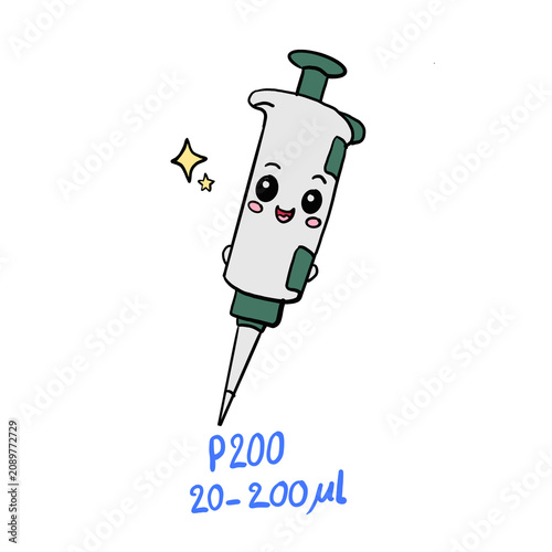 Close-up of a laboratory pipette with liquid droplet ready for testing