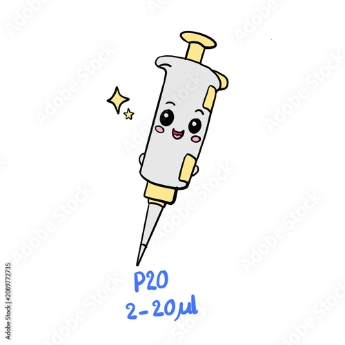 Modern micropipette used for biological, chemical, and medical laboratory analysis