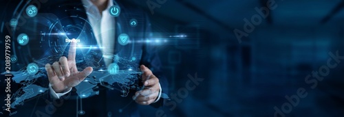 Foto DevOps engineer touching DevOps and Global Networking, CI/CD automation systems, cloud deployment pipelines, agile software delivery, infrastructure integration solutions