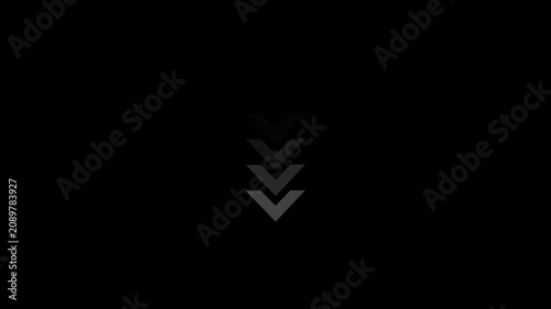 Gradient Arrow Symbol Animation with Modern Minimalist on Dark Background.4k video