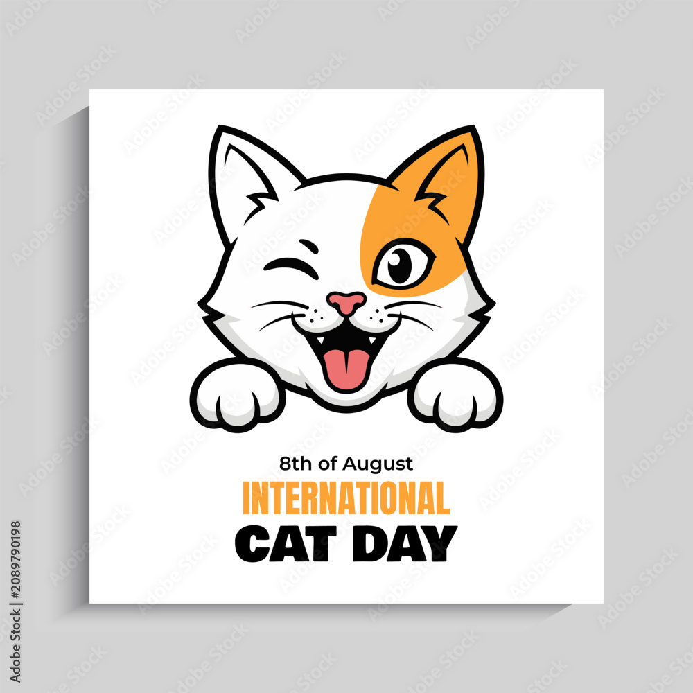 Obraz premium International Cat Day Social Media Instagram Post Banner Template Design