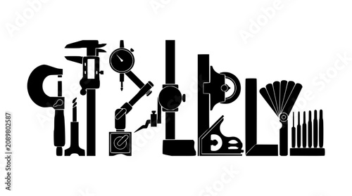 Precision Measuring and Metrology Tools Silhouette Collection