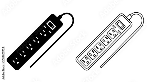 Fotografie Surge Protector Vector Illustration On White Background