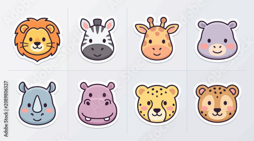 Photography Cute animal faces safari collection