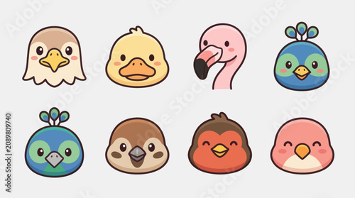 Cute avian friends collection