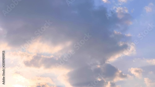 Dark Clouds Moving Through Evening Sky Timelapse 4K