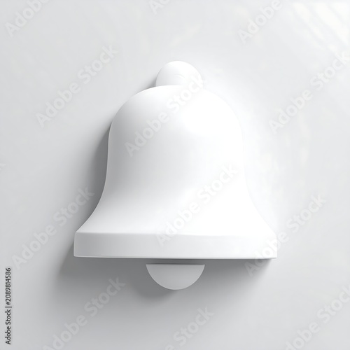 A white bell-shaped object mounted on a wall