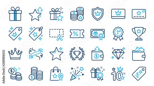 Obraz na plátně Bonus line icon set