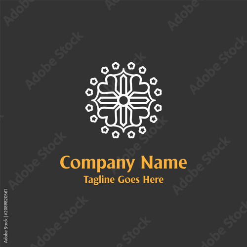Flower Ornament Mandala Luxury Elegant Logo Design Vector
