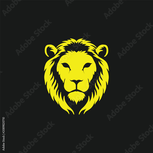 Lion Head King Animal Wild Mascot Logo Design Vector