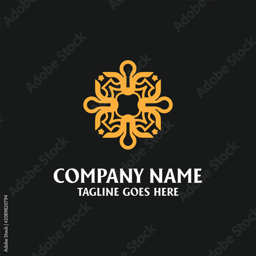 Luxury Golden Mandala Ornament Logo Vector