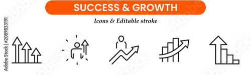 
Find Similar
File #:  748114068
Growth and success line icons collection. Big UI icon set in a flat design. Thin outline icons pack. Vector illustration