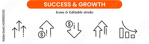 
Find Similar
File #:  748114068
Growth and success line icons collection. Big UI icon set in a flat design. Thin outline icons pack. Vector illustration