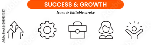 
Find Similar
File #:  748114068
Growth and success line icons collection. Big UI icon set in a flat design. Thin outline icons pack. Vector illustration