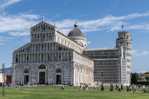 Εκτύπωση καμβά Pisa Cathedral Leaning Tower Italy Tuscany Landmark Architecture