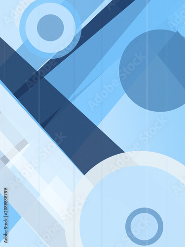Abstract geometric pattern with blue and white circles and diagonal bands, creating a clean modern tech style with soft contrast for presentation and banner use.