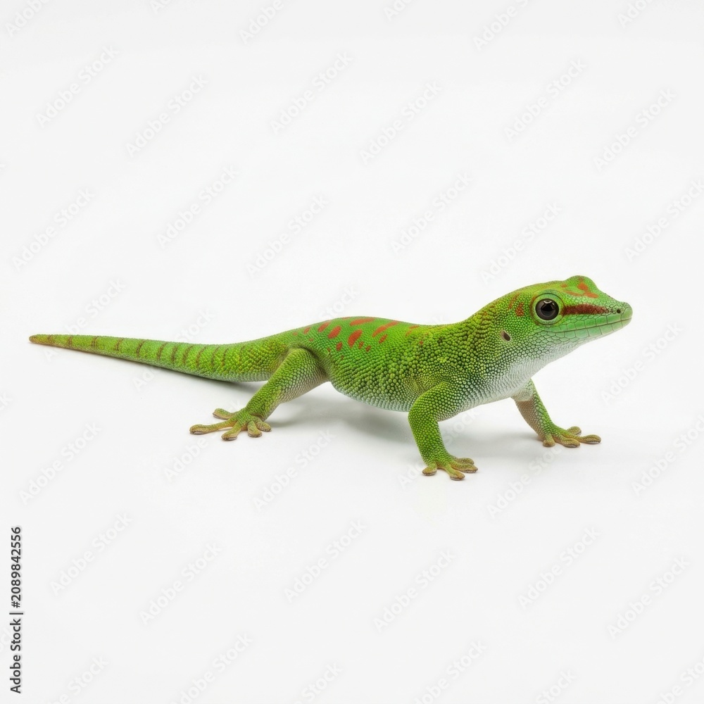 Fototapeta premium Gecko isolated on white background, stock photography 