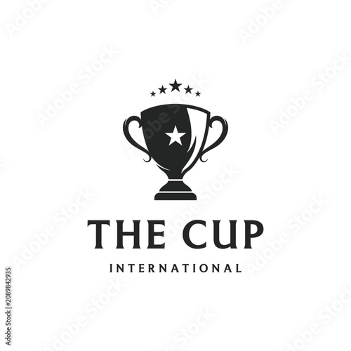 Creative and unique trophy Logo template design. Trophy logo for sport tournament championship