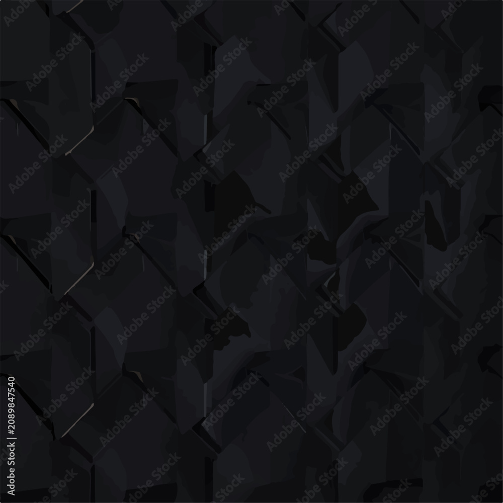Fototapeta premium Abstract dark geometric texture with three dimensional folded paper pattern abstract geometric background monochrome minimalist structure wallpaper creative dimension composition