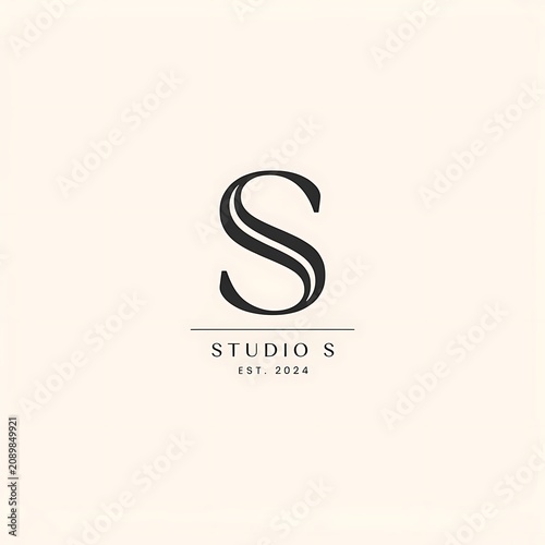 Minimalist Letter S Monogram Logo with Modern Sans Serif Brand Identity Design