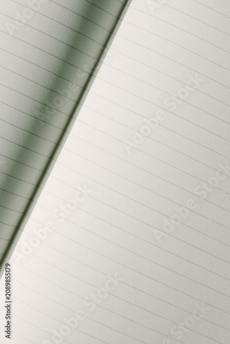 Open notebook with blank pages