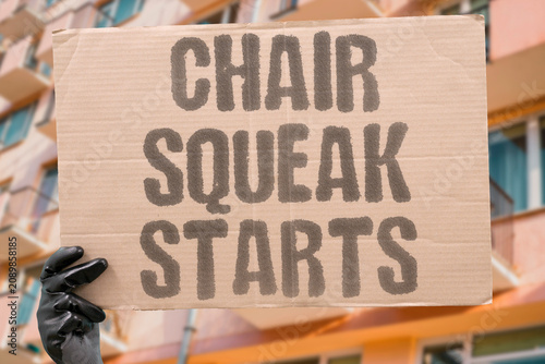 Valokuva "Chair squeak starts" Seat noise begins when moving