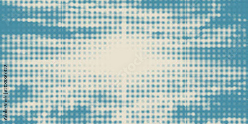 retro sky pattern on old paper background. raster vintage clouds