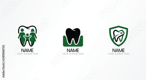 Quadro su tela Modern dental practice logo designs