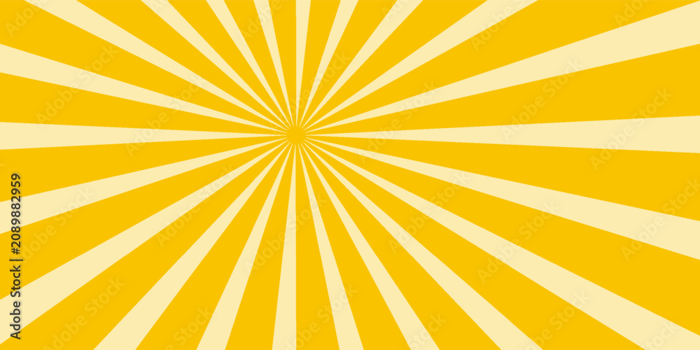 Obraz premium Sun Rise Radial Retro Groovy Pattern. Cool Y2k Rays Texture Vector Design.