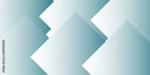 Obraz na plátně Abstract White and Teal Geometric Chevron Background with Modern Minimal Design