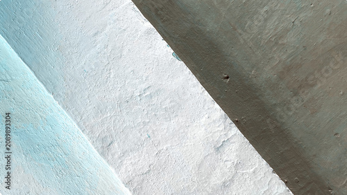Foto The lighting is bright and diffuse, casting subtle shadows along the edges of the sections, which emphasizes the layered depth and the tactile quality of the materials