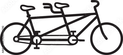Tandem bicycle icon