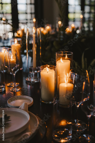 Candlelit Dinner Table