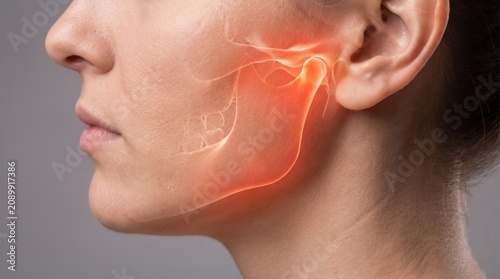Woman Suffering from Temporomandibular Joint Dysfunction, Showing Jaw Pain and Discomfort.